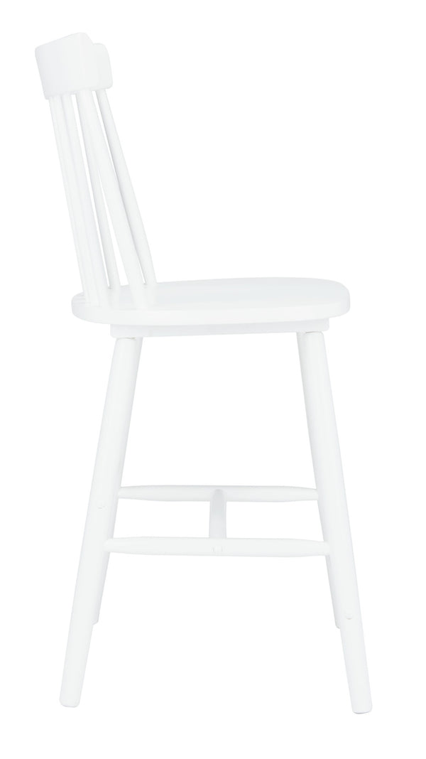 Safavieh PROVIDENCE Counter Stool Set of Two - Farmhouse Charm with Timeless Spindle-Back Design & Comfort White BST8505A-SET2