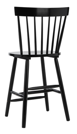 Safavieh PROVIDENCE Counter Stool Set of Two - Farmhouse Charm with Timeless Spindle-Back Design & Comfort Black BST8505B-SET2