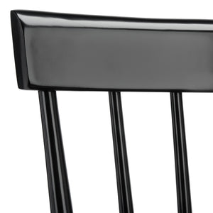 Safavieh PROVIDENCE Counter Stool Set of Two - Farmhouse Charm with Timeless Spindle-Back Design & Comfort Black BST8505B-SET2