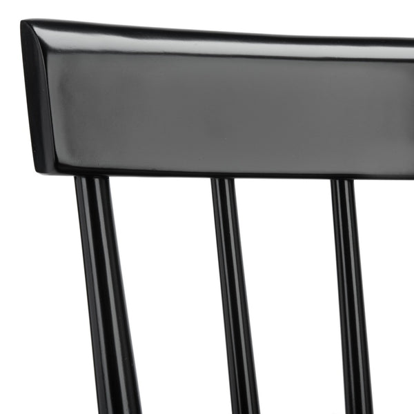 Safavieh PROVIDENCE Counter Stool Set of Two - Farmhouse Charm with Timeless Spindle-Back Design & Comfort Black BST8505B-SET2