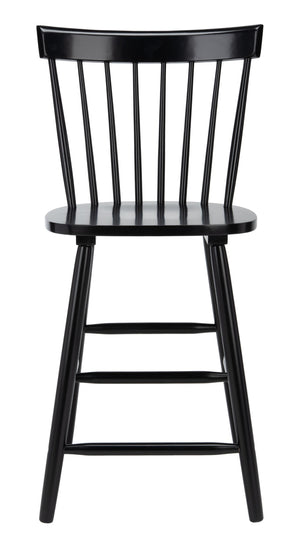 Safavieh PROVIDENCE Counter Stool Set of Two - Farmhouse Charm with Timeless Spindle-Back Design & Comfort Black BST8505B-SET2