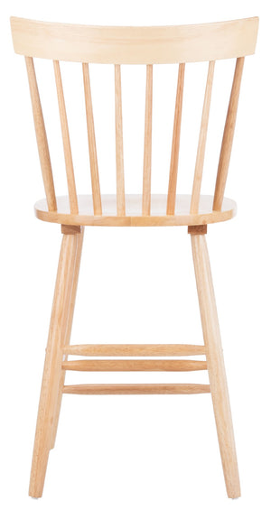 Safavieh PROVIDENCE Counter Stool Set of Two - Farmhouse Charm with Timeless Spindle-Back Design & Comfort Natural BST8505C-SET2