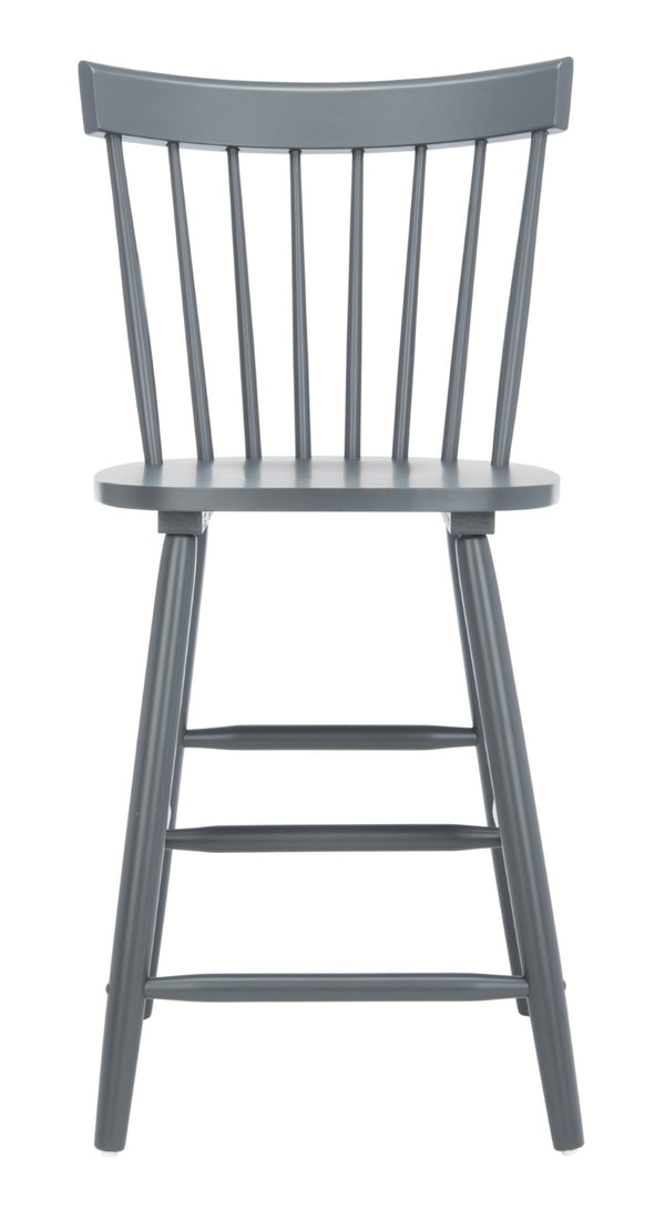 Safavieh PROVIDENCE Counter Stool Set of Two - Farmhouse Charm with Timeless Spindle-Back Design & Comfort Grey BST8505D-SET2