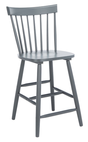 Safavieh PROVIDENCE Counter Stool Set of Two - Farmhouse Charm with Timeless Spindle-Back Design & Comfort Grey BST8505D-SET2