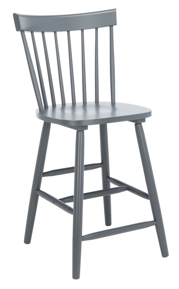 Safavieh PROVIDENCE Counter Stool Set of Two - Farmhouse Charm with Timeless Spindle-Back Design & Comfort Grey BST8505D-SET2