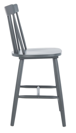 Safavieh PROVIDENCE Counter Stool Set of Two - Farmhouse Charm with Timeless Spindle-Back Design & Comfort Grey BST8505D-SET2