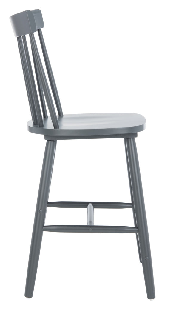 Safavieh PROVIDENCE Counter Stool Set of Two - Farmhouse Charm with Timeless Spindle-Back Design & Comfort Grey BST8505D-SET2