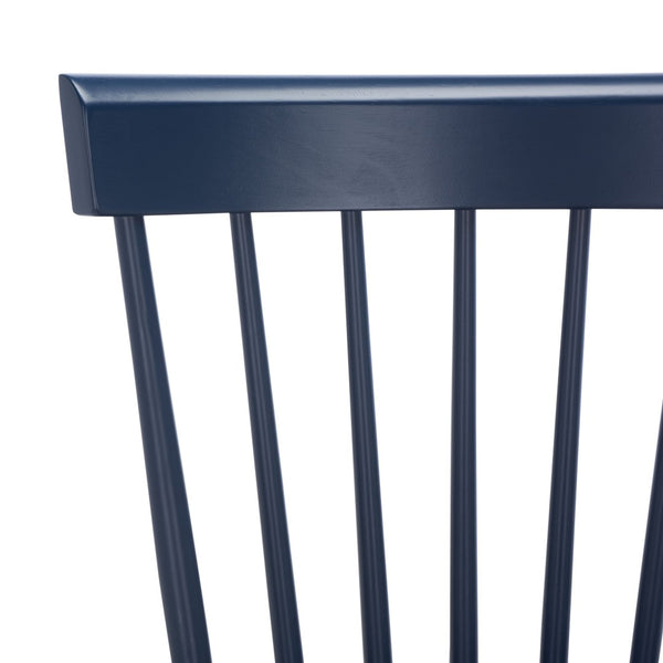 Safavieh PROVIDENCE Counter Stool Set of Two - Farmhouse Charm with Timeless Spindle-Back Design & Comfort Navy BST8505E-SET2