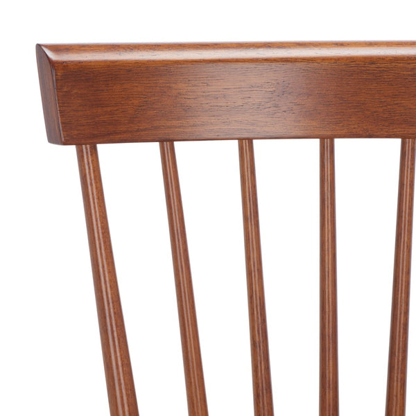 Safavieh PROVIDENCE Counter Stool Set of Two - Farmhouse Charm with Timeless Spindle-Back Design & Comfort Walnut BST8505F-SET2
