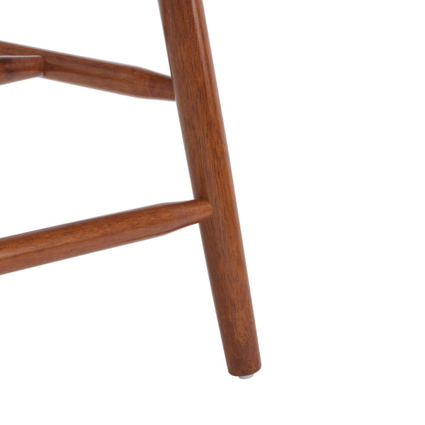 Safavieh PROVIDENCE Counter Stool Set of Two - Farmhouse Charm with Timeless Spindle-Back Design & Comfort Walnut BST8505F-SET2
