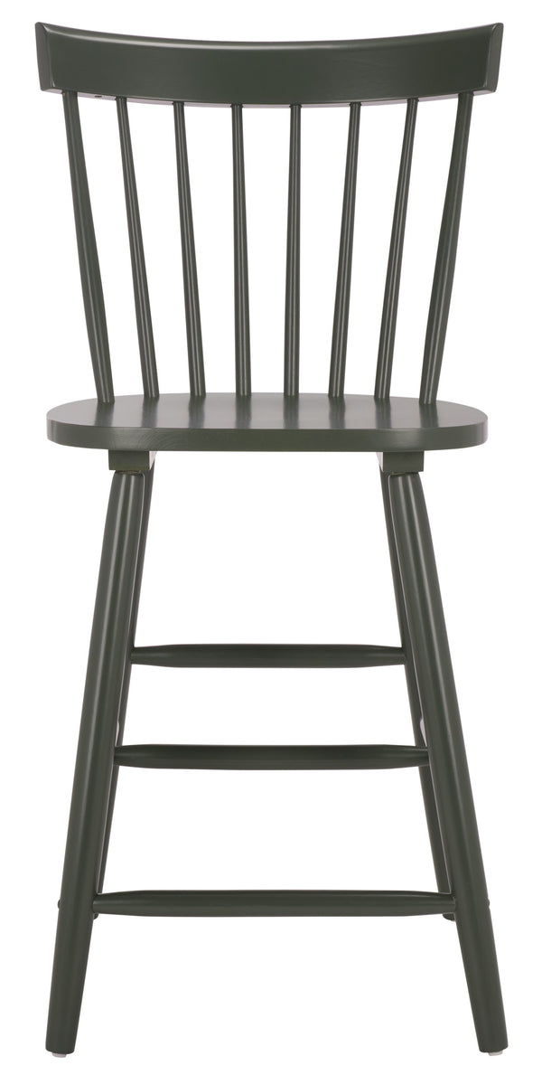 Safavieh Providence Counter Stools - Stylish Farmhouse Spindle Back Design For Modern Home Décor, Set Of 2 Dusty Green Wood Bst8505g-set2