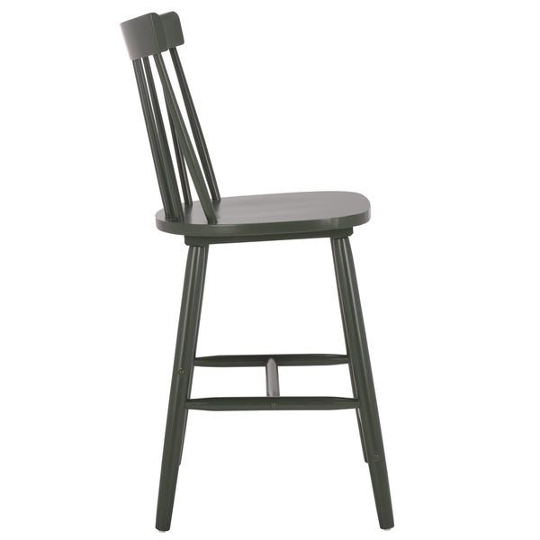 Safavieh Providence Counter Stools - Stylish Farmhouse Spindle Back Design For Modern Home Décor, Set Of 2 Dusty Green Wood Bst8505g-set2