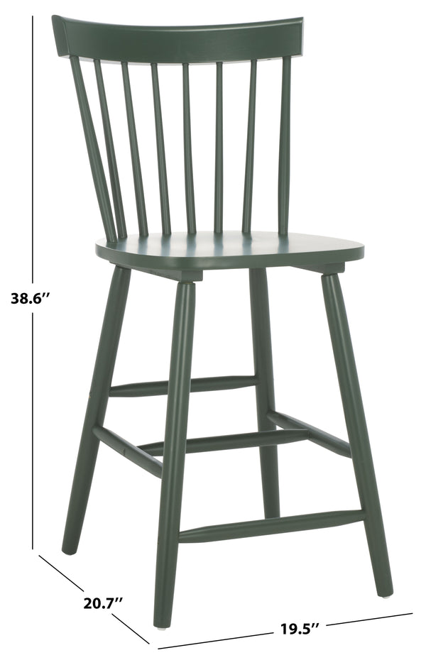 Safavieh Providence Counter Stools - Stylish Farmhouse Spindle Back Design For Modern Home Décor, Set Of 2 Garden Green Wood Bst8505h-set2