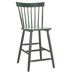 Safavieh Providence Counter Stools - Stylish Farmhouse Spindle Back Design For Modern Home Décor, Set Of 2 Garden Green Wood Bst8505h-set2