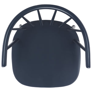 Safavieh Blanchard Counter Stool Set Of 2 - Elegant Rubberwood Design With Antique-inspired Curves And Style Navy Wood Bst8506g-set2