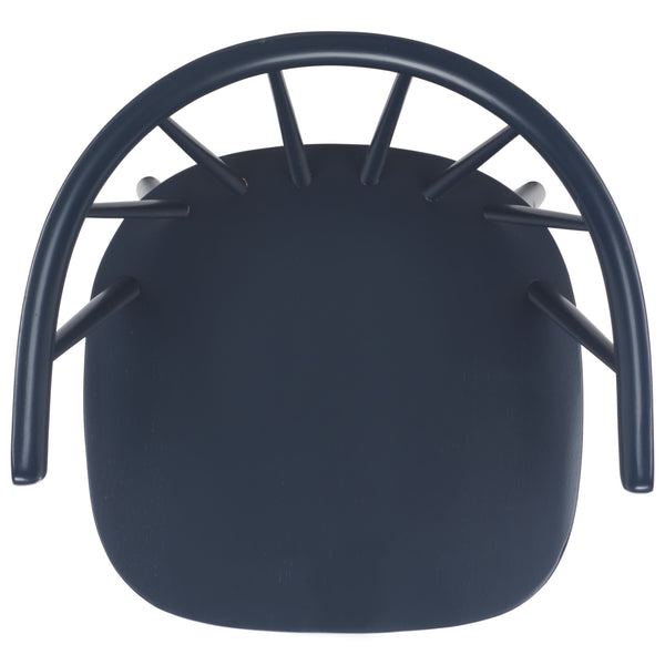 Safavieh Blanchard Counter Stool Set Of 2 - Elegant Rubberwood Design With Antique-inspired Curves And Style Navy Wood Bst8506g-set2