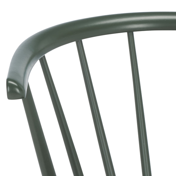 Safavieh Blanchard Counter Stool Set Of 2 - Elegant Rubberwood Design With Antique-inspired Curves And Style Garden Green Wood Bst8506j-set2