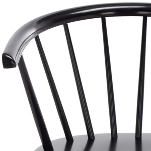 Safavieh BLANCHARD Bar Stool Set of Two – Timeless Vintage-Inspired Design for Modern Kitchens & Bars Black BST8507A-SET2