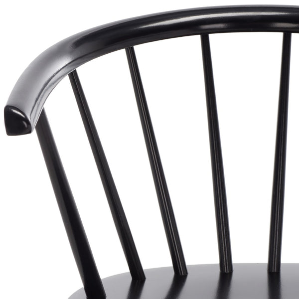 Safavieh BLANCHARD Bar Stool Set of Two – Timeless Vintage-Inspired Design for Modern Kitchens & Bars Black BST8507A-SET2