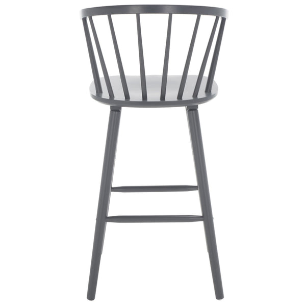 Safavieh BLANCHARD Bar Stool Set of Two – Timeless Vintage-Inspired Design for Modern Kitchens & Bars Grey BST8507C-SET2