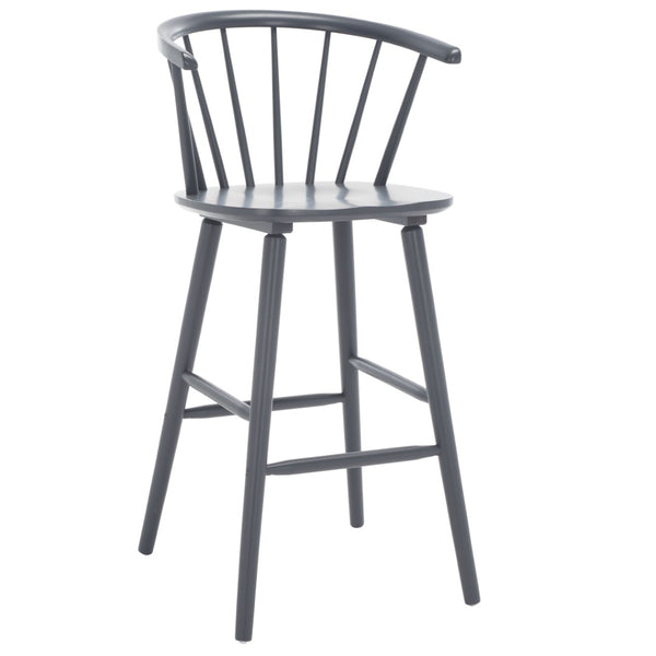 Safavieh BLANCHARD Bar Stool Set of Two – Timeless Vintage-Inspired Design for Modern Kitchens & Bars Grey BST8507C-SET2