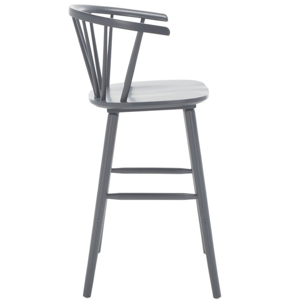 Safavieh BLANCHARD Bar Stool Set of Two – Timeless Vintage-Inspired Design for Modern Kitchens & Bars Grey BST8507C-SET2