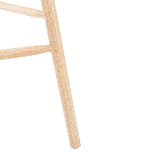 Safavieh BLANCHARD Bar Stool Set of Two – Timeless Vintage-Inspired Design for Modern Kitchens & Bars Natural BST8507D-SET2