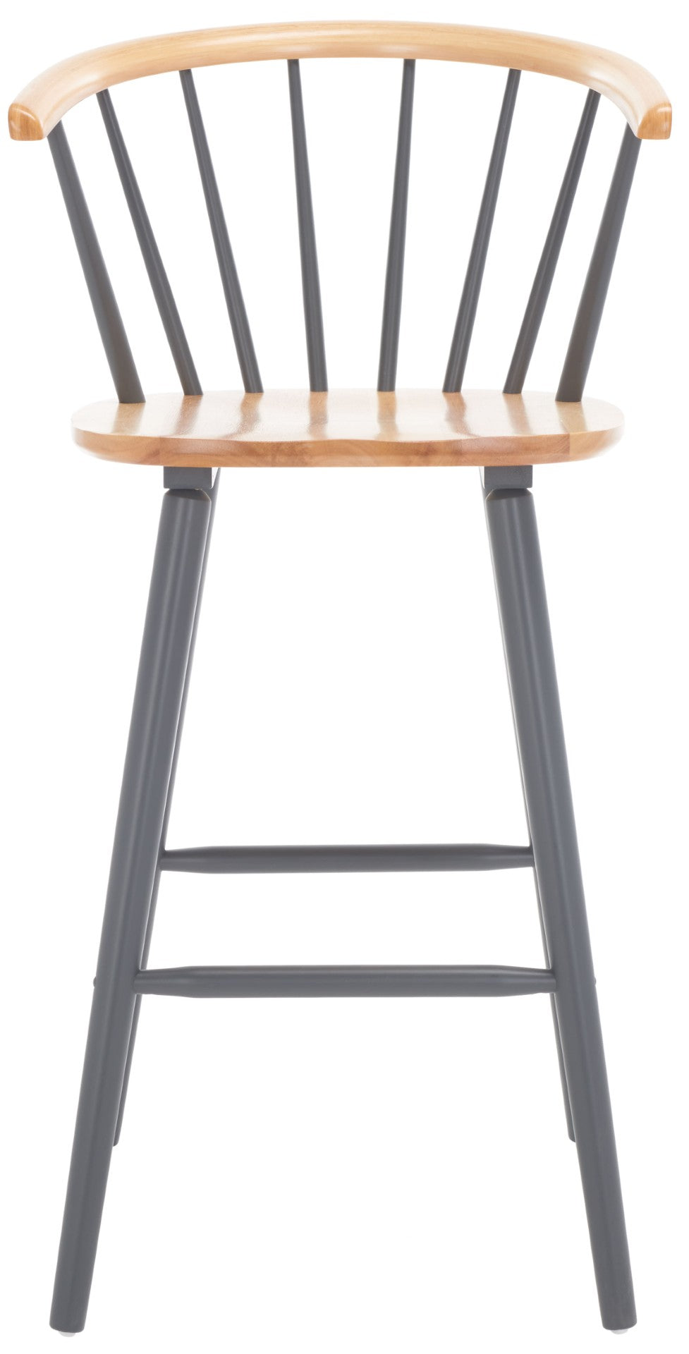 Safavieh BLANCHARD Bar Stool Set of Two – Timeless Vintage-Inspired Design for Modern Kitchens & Bars Natural / Grey BST8507E-SET2