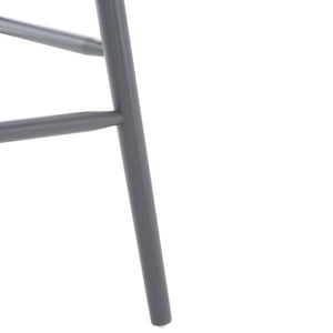 Safavieh BLANCHARD Bar Stool Set of Two – Timeless Vintage-Inspired Design for Modern Kitchens & Bars Natural / Grey BST8507E-SET2
