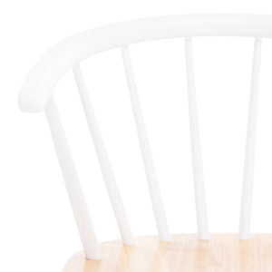 Safavieh BLANCHARD Bar Stool Set of Two – Timeless Vintage-Inspired Design for Modern Kitchens & Bars Natural / White BST8507F-SET2