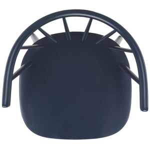 Safavieh Blanchard Bar Stool Set Of 2 - Elegant Antique-inspired Design In Sustainable Rubber Wood Finish Navy Wood Bst8507g-set2