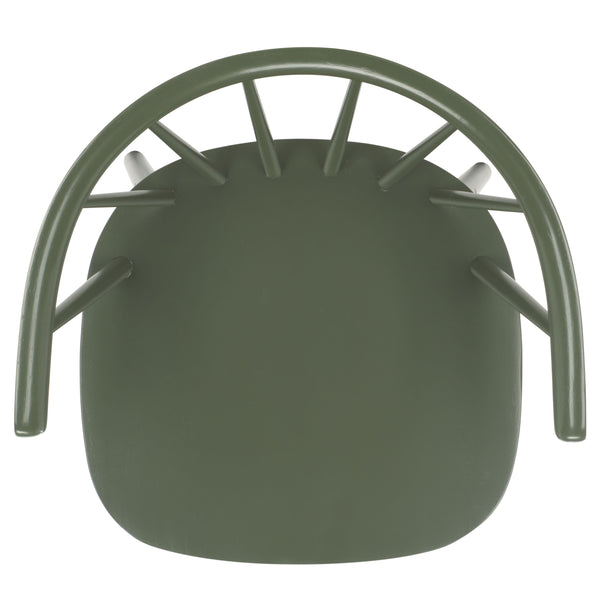 Safavieh Blanchard Bar Stool Set Of 2 - Elegant Antique-inspired Design In Sustainable Rubber Wood Finish Dusty Green Wood Bst8507h-set2