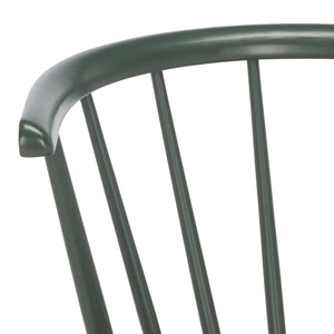 Safavieh Blanchard Bar Stool Set Of 2 - Elegant Antique-inspired Design In Sustainable Rubber Wood Finish Garden Green Wood Bst8507j-set2