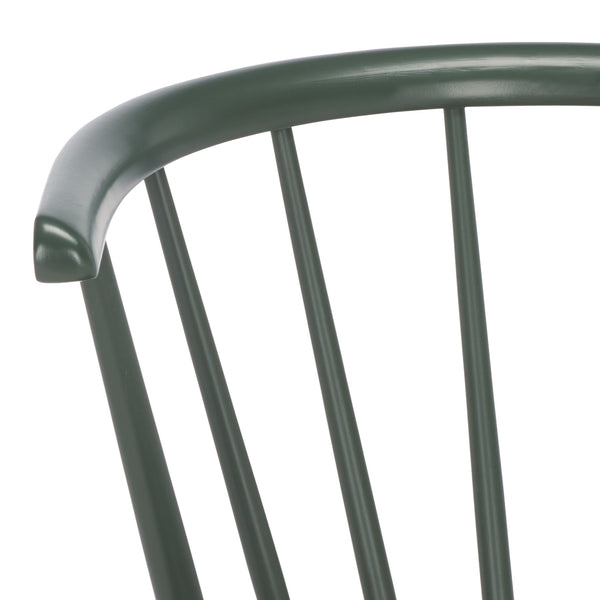 Safavieh Blanchard Bar Stool Set Of 2 - Elegant Antique-inspired Design In Sustainable Rubber Wood Finish Garden Green Wood Bst8507j-set2