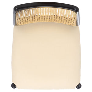 Safavieh Reinhardt Rattan Counter Stool - Elegant Cream Boucle & Black Design For Stylish Comfort & Versatility White ,Black Wood,Rattan,Fabric,Foam Bst8800a