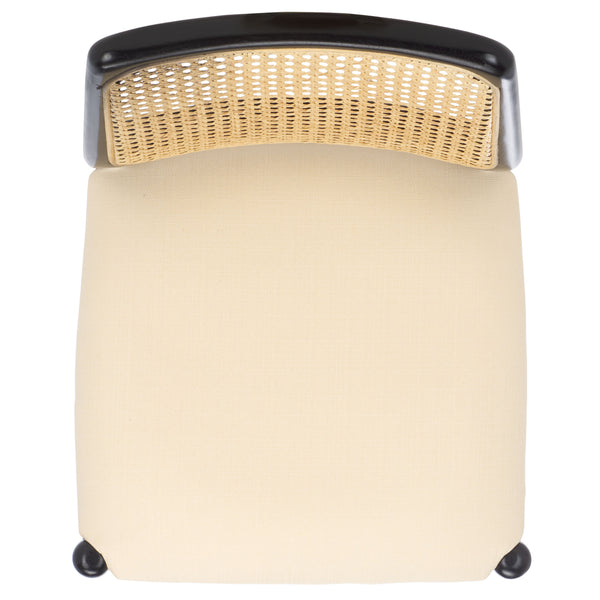 Safavieh Reinhardt Rattan Counter Stool - Elegant Cream Boucle & Black Design For Stylish Comfort & Versatility White ,Black Wood,Rattan,Fabric,Foam Bst8800a