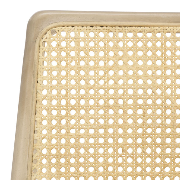 Safavieh Reinhardt Rattan Counter Stool - Handcrafted Comfort With Boucle Upholstery For Modern Spaces White / Ivory BST8800B