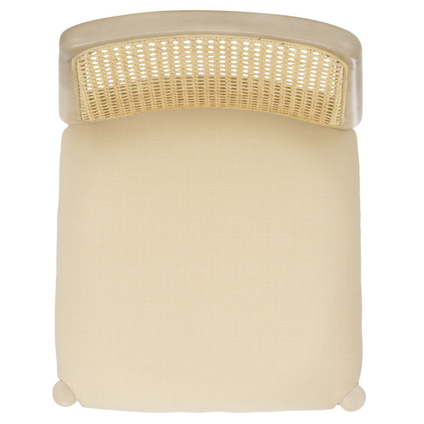 Safavieh Reinhardt Rattan Counter Stool - Handcrafted Comfort With Boucle Upholstery For Modern Spaces White / Ivory BST8800B