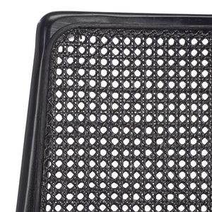 Safavieh Reinhardt Rattan Counter Stool - Handcrafted Comfort With Boucle Upholstery For Modern Spaces Grey / Black BST8800C