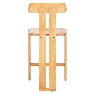 Safavieh Cayde Wood Counter Stool - Elegant Cream Boucle Seat With Durable Walnut Base For Modern Spaces Light Blonde , Wood Bst8801b