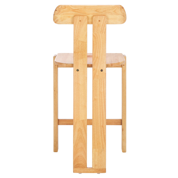 Safavieh Cayde Wood Counter Stool - Elegant Cream Boucle Seat With Durable Walnut Base For Modern Spaces Light Blonde , Wood Bst8801b