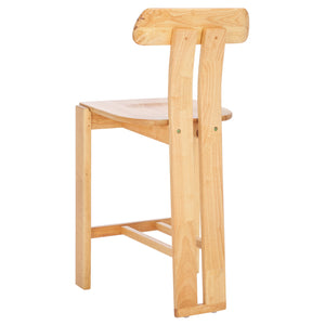 Safavieh Cayde Wood Counter Stool - Elegant Cream Boucle Seat With Durable Walnut Base For Modern Spaces Light Blonde , Wood Bst8801b