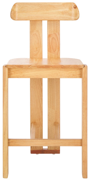 Safavieh Cayde Wood Counter Stool - Elegant Cream Boucle Seat With Durable Walnut Base For Modern Spaces Light Blonde , Wood Bst8801b