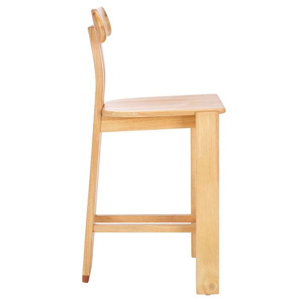 Safavieh Cayde Wood Counter Stool - Elegant Cream Boucle Seat With Durable Walnut Base For Modern Spaces Light Blonde , Wood Bst8801b