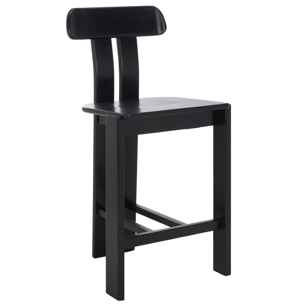 Safavieh Cayde Stylish Counter Stool - Cream Boucle Seat With Foam Cushioning For Comfort & Supportive Design Black BST8801C