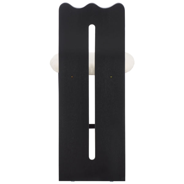 Safavieh Kieran Counter Stool - Luxurious Cream Boucle With Elegant Black Frame For Ultimate Comfort & Style Creme ,Black Wood,Fabric,Foam Bst8803a