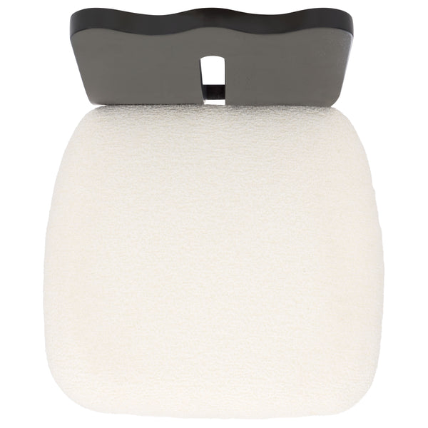 Safavieh Kieran Counter Stool - Luxurious Cream Boucle With Elegant Black Frame For Ultimate Comfort & Style Creme ,Black Wood,Fabric,Foam Bst8803a