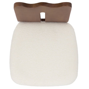 Safavieh Kieran Counter Stool - Modern Comfort With Timeless Style For Your Kitchen Or Bar Area Decor Cream Boucle / Walnut BST8803B