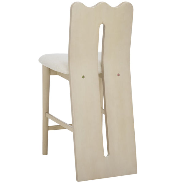 Safavieh Kieran Counter Stool - Modern Comfort With Timeless Style For Your Kitchen Or Bar Area Decor Cream Boucle / Ivory BST8803C