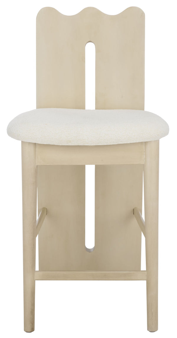 Safavieh Kieran Counter Stool - Modern Comfort With Timeless Style For Your Kitchen Or Bar Area Decor Cream Boucle / Ivory BST8803C